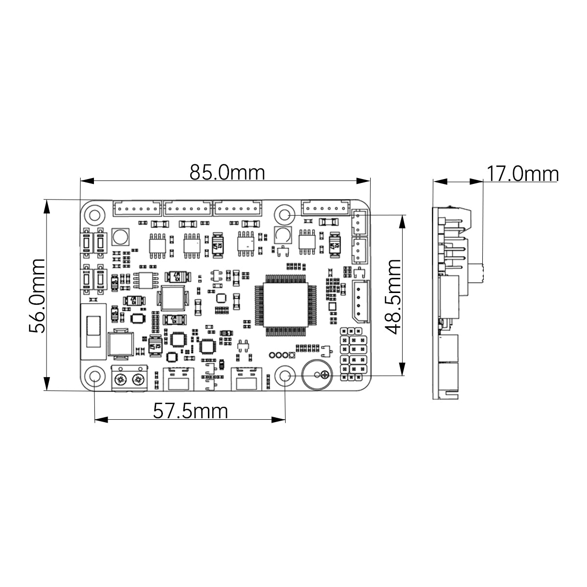 RRC Lite Controller with Built-in STM32 Chip, Supports Raspberry Pi 5 Power Supply Protocol, Integrated IMU, 4-Channel Encoder Motor Ports, Servo Ports, and USB RRC Lite Controller with Built-in STM32 Chip, Supports Raspberry Pi 5 Power Supply Protocol, Integrated IMU, 4-Channel Encoder Motor Ports, Servo Ports, and USB